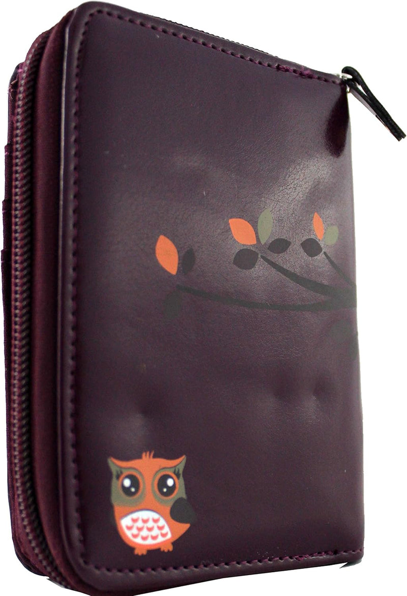 Owl Family Tree House Purse Purple