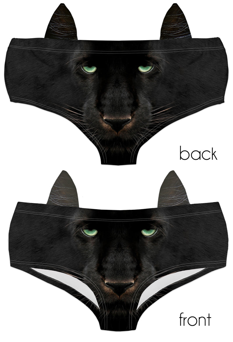 Ear Pantie - Panther (6-10 UK Size) - Kukubird-UK