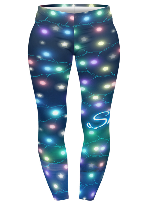 Curve Leggings (14-18 UK Size) - Christmas Lights