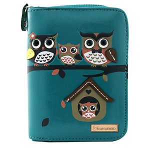 Owl Family Tree House Purse Blue