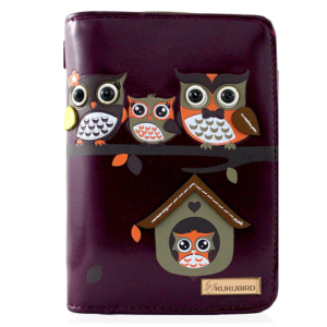 Owl Family Tree House Purse Purple