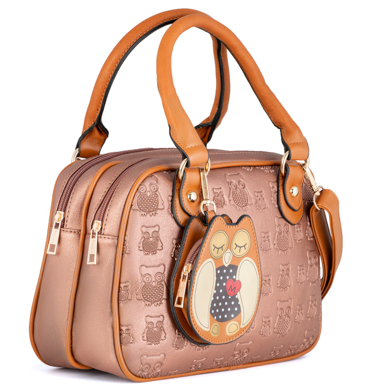 Owl Handbag - Brown