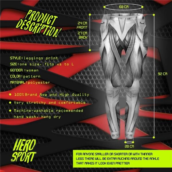 Regular Leggings (8-12 UK Size) - Anatomy Lesson - Kukubird-UK