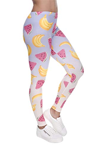 Regular Leggings (8-12 UK Size) - Banana & Watermelon