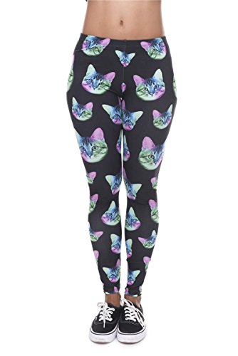 Regular Leggings (8-12 UK Size) - Neon Cat