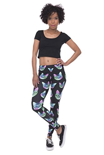 Regular Leggings (8-12 UK Size) - Neon Cat