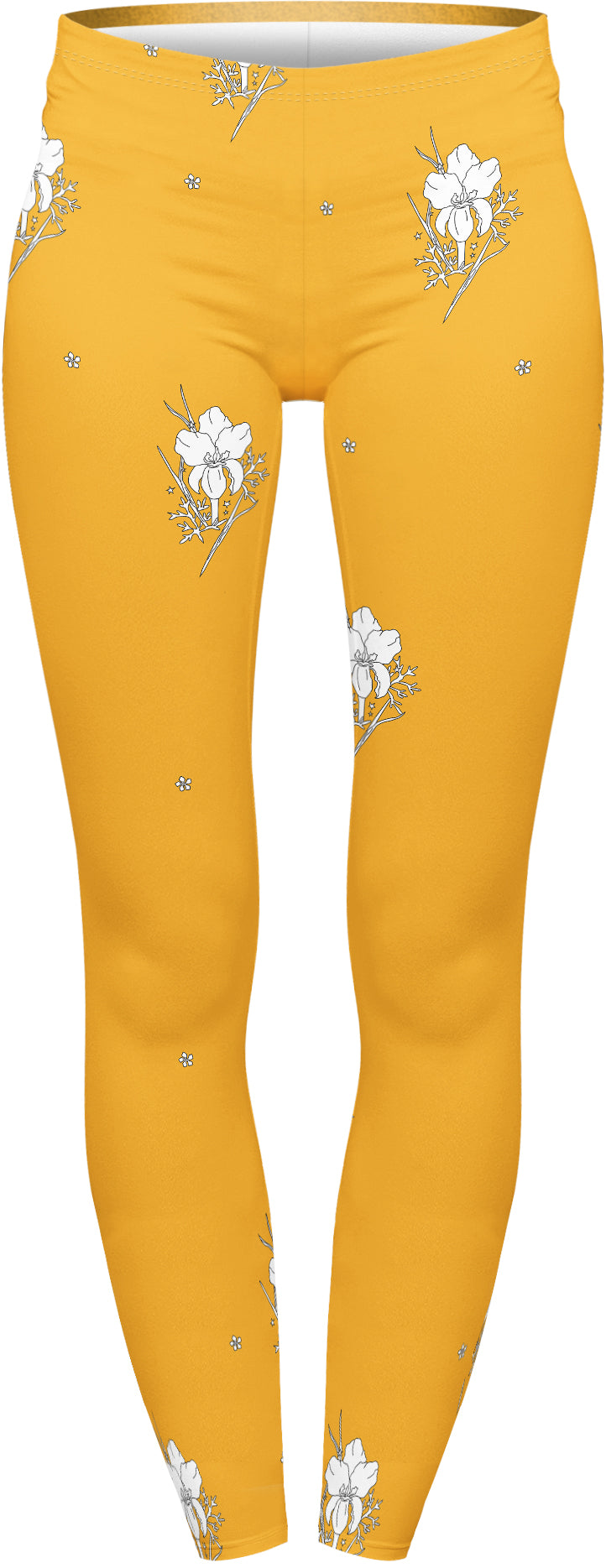 Regular Leggings (8-12 UK Size) - Mustard Iris