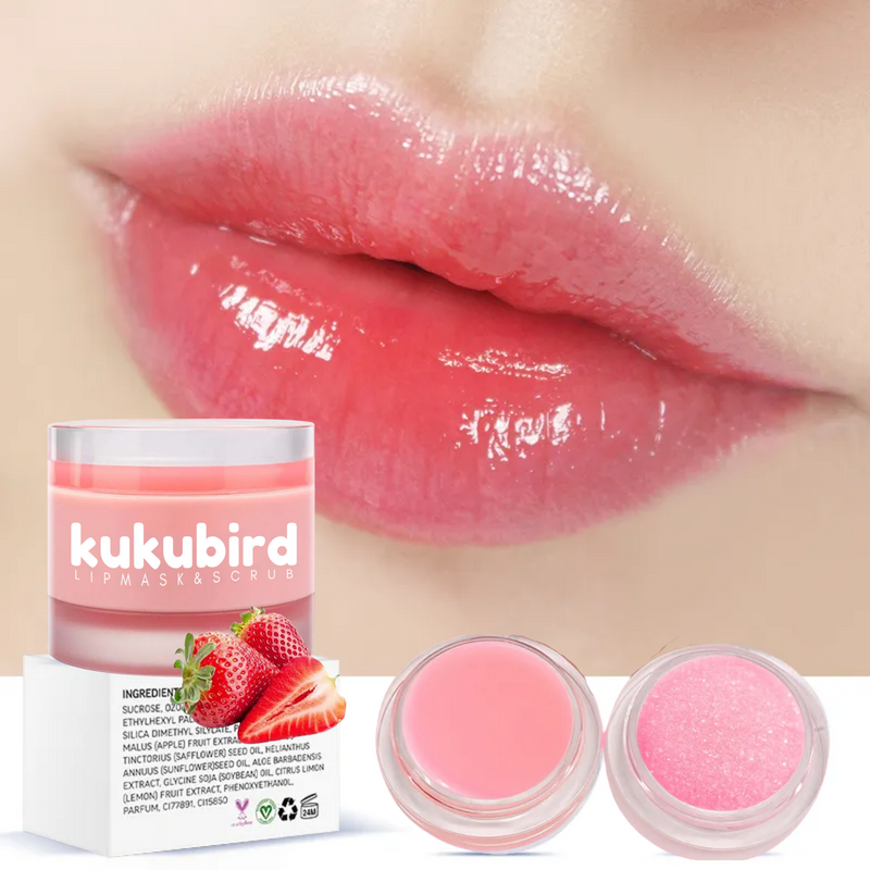 Overnight Lip Mask & Lip Scrub-Strawberry