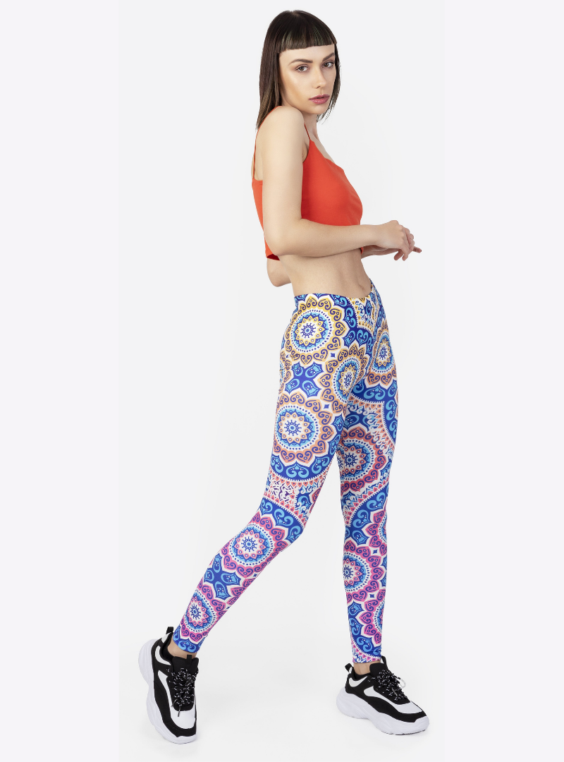 Regular Leggings (8-12 UK Size) - Mandala Sun - Kukubird-UK