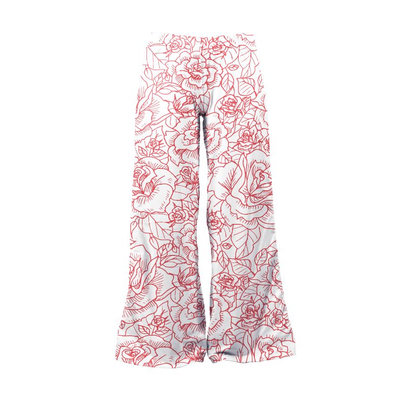 Loungewear Roses With Love Stripes (UK Size 8-14) - Kukubird-UK