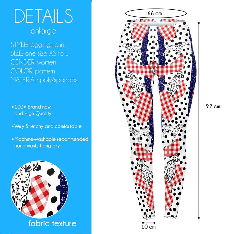 Regular Leggings (8-12 UK Size) - Spot The Dalmatian - Kukubird_UK