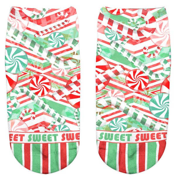Ankle Socks - Crazy Candy Canes