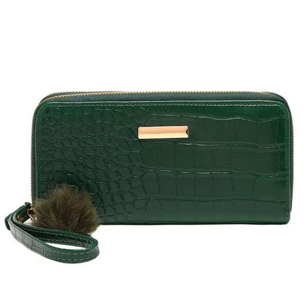 Faux Crocodile Leather Purse