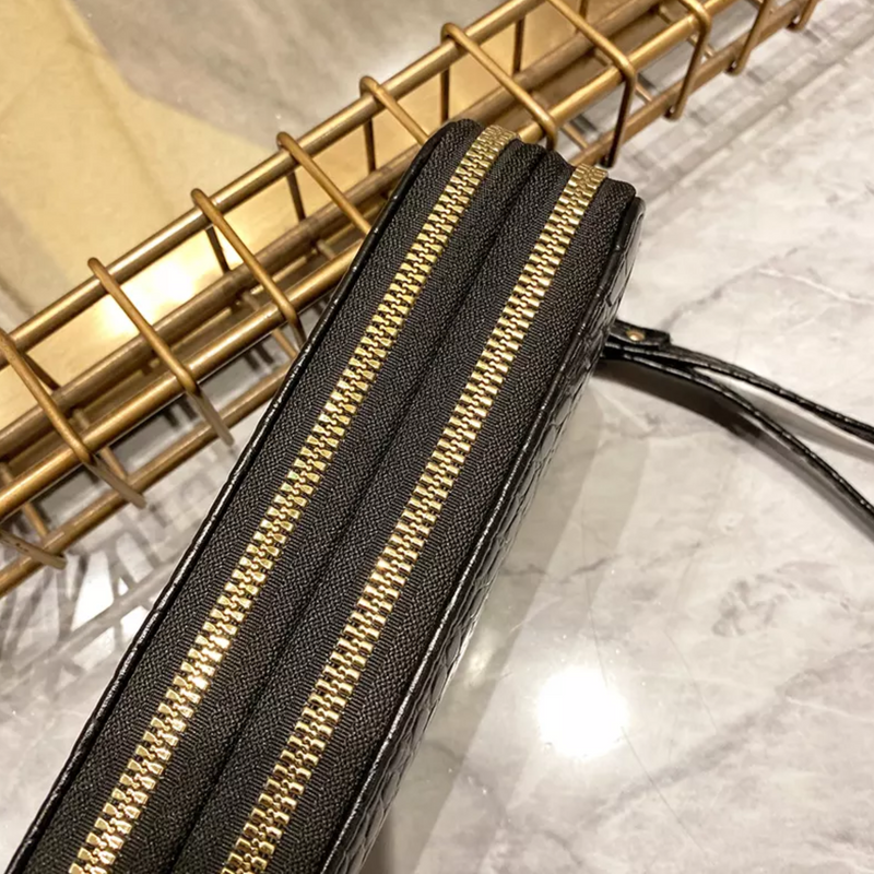 Faux Crocodile Leather Purse