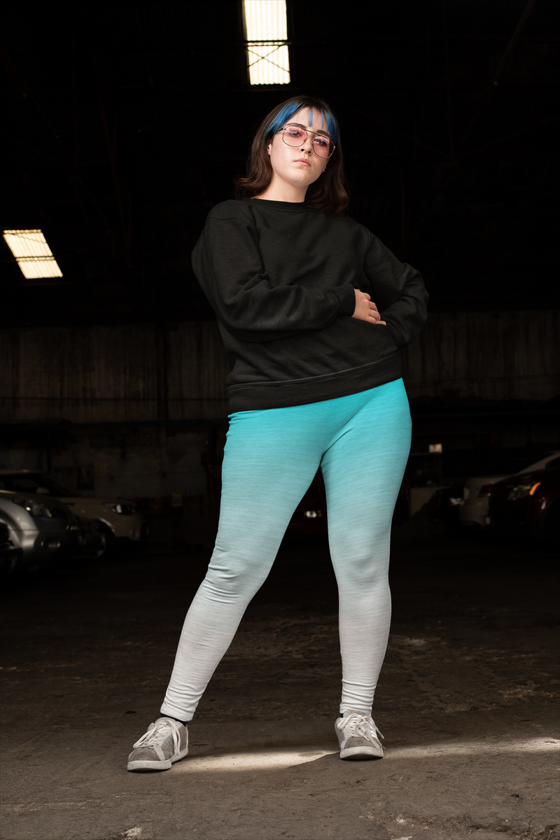 Curve Leggings (14-18 UK Size) - Melange Blue