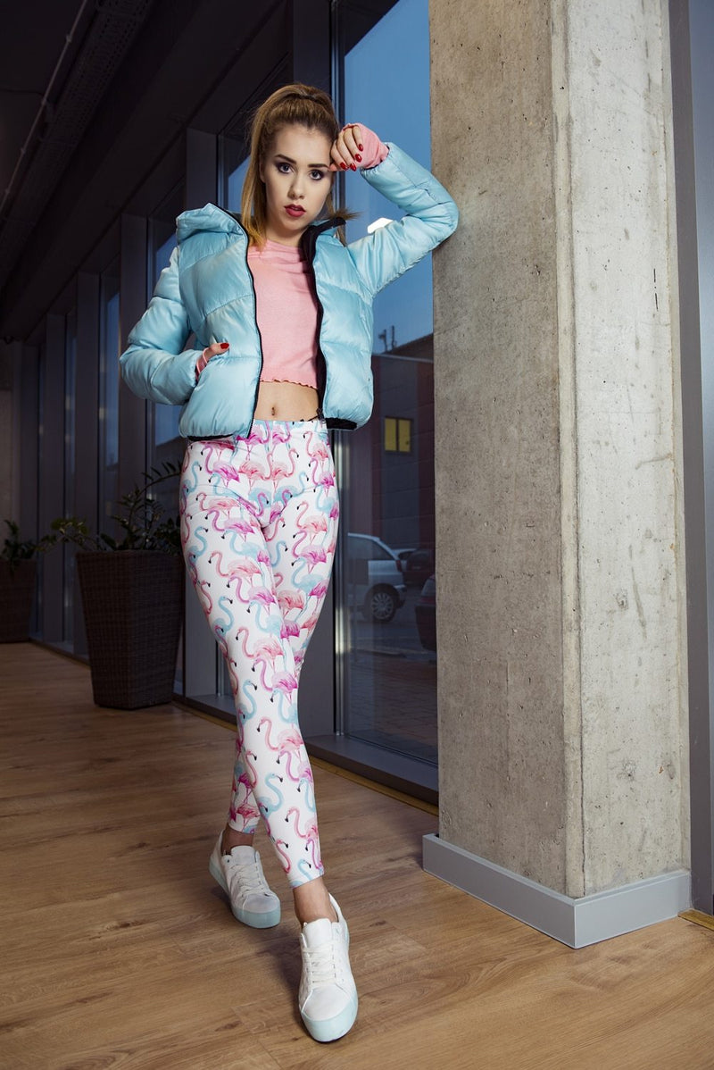 Regular Leggings (8-12 UK Size) - Flamingo Magico - Kukubird-UK
